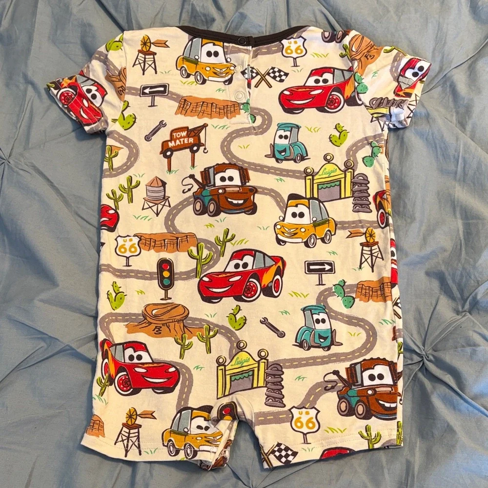 Little Sleepies Pixar Cars Radiator Springs Romper 6-12M - Picture 6 of 8